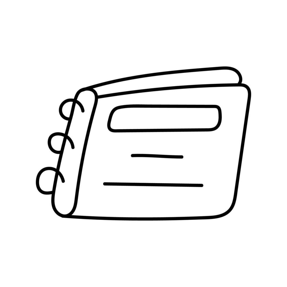 Notepad Doodle. illustration isolated on background. vector