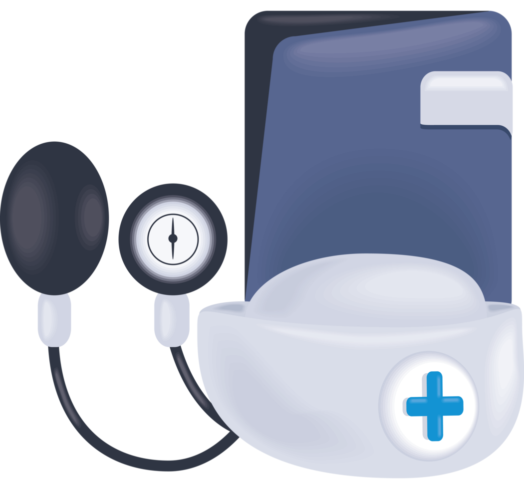 nurse cap with stethoscope medical service png