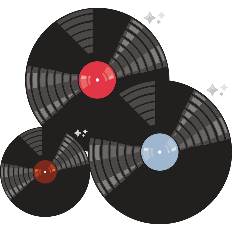 lp vinyl records retro collection png