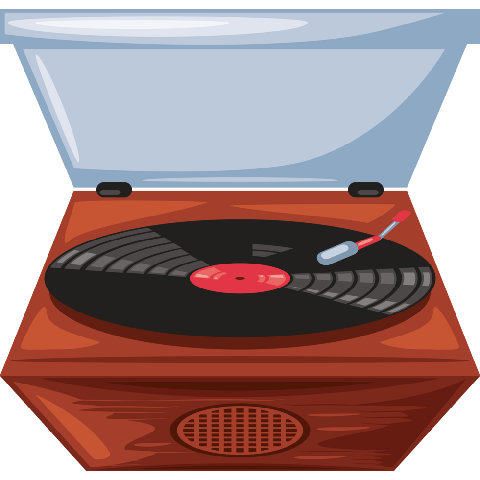 analog music player with vinyl record png