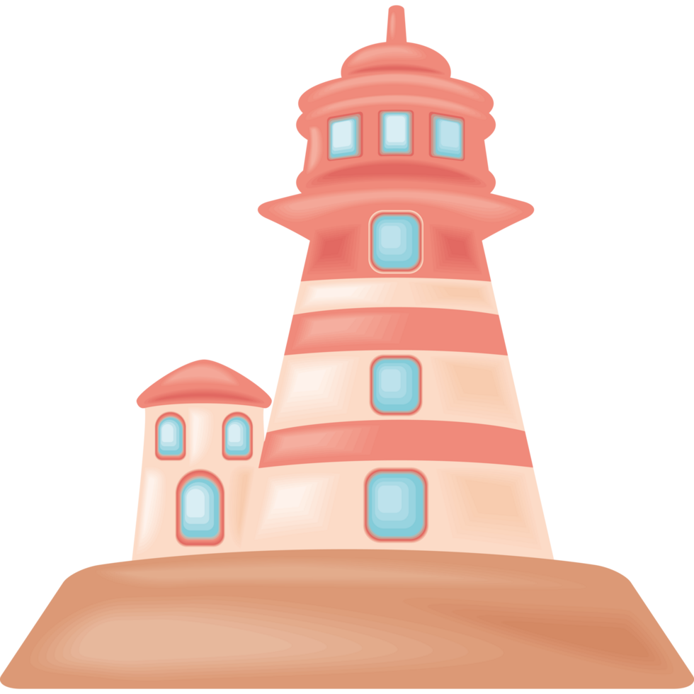 sea lighthouse building with stones png