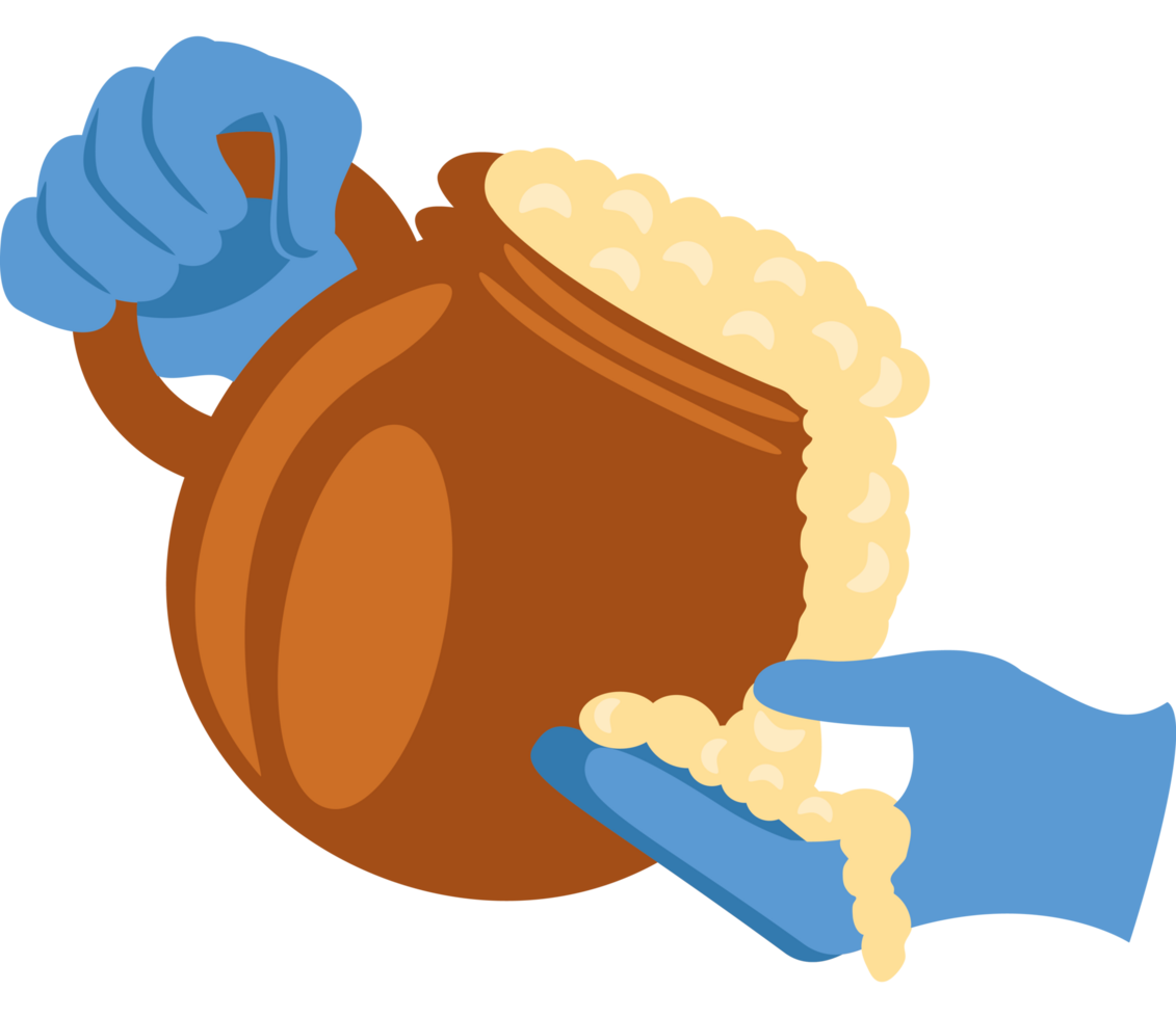 clay pot with curd for janmashtami png