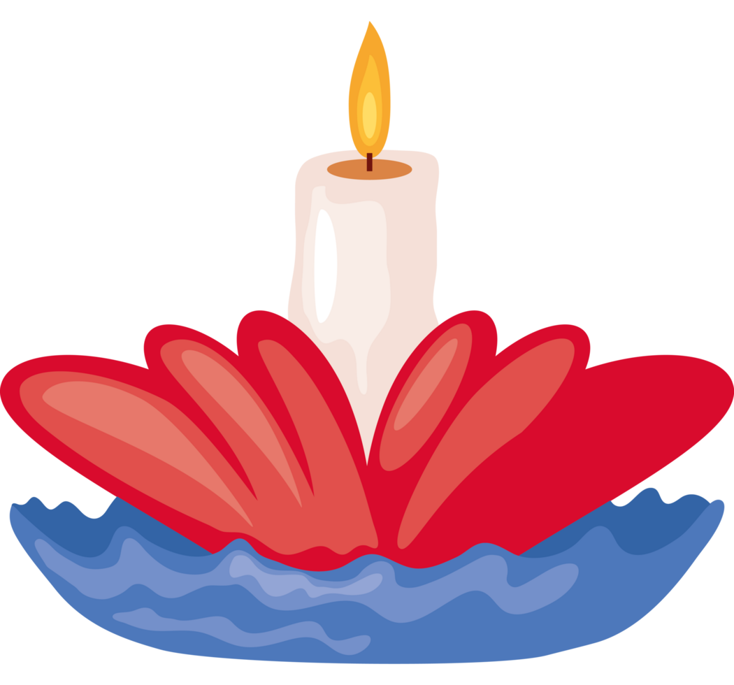 candle in a flowers png