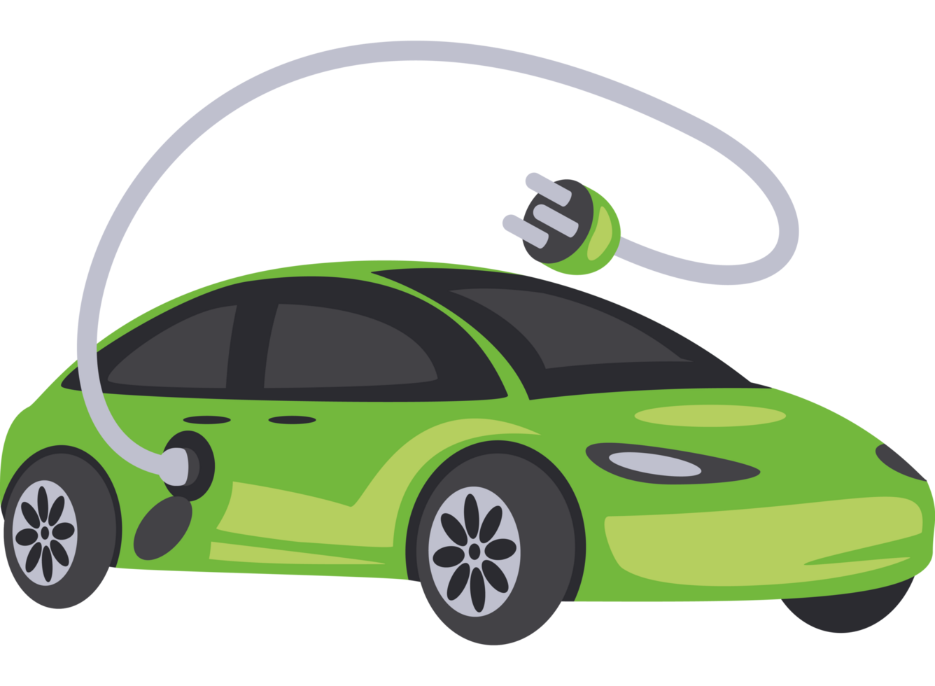 electric car plug green energy png