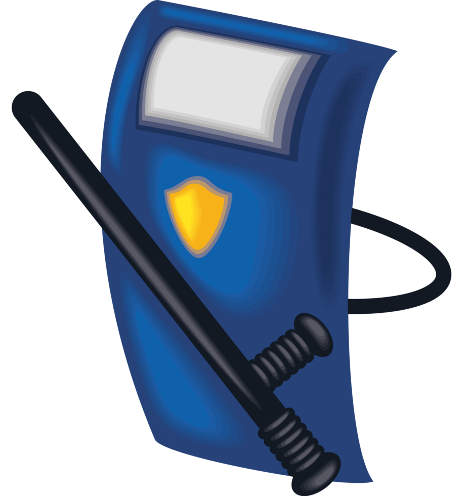 police shield and stick png
