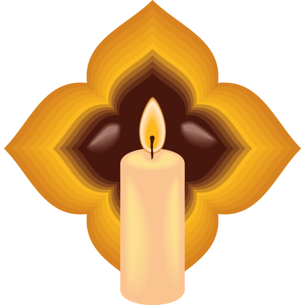 diwali candle and flower png