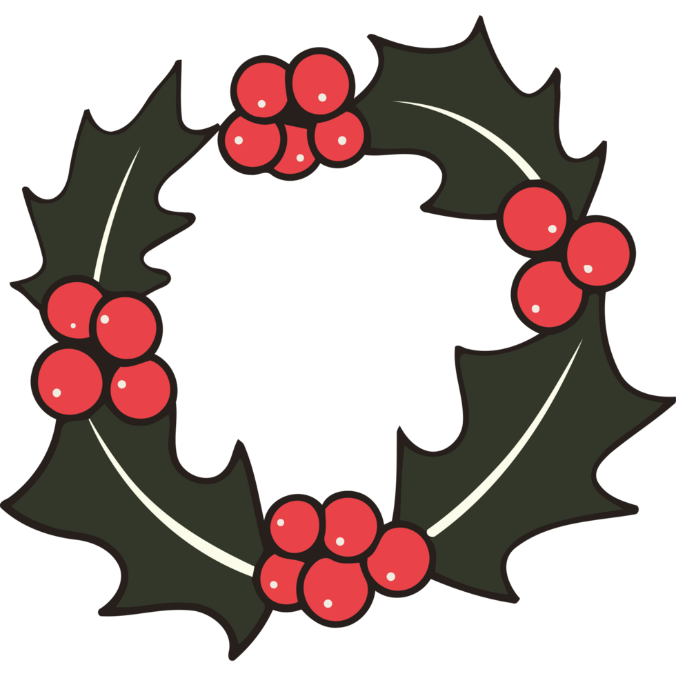christmas wreath isolated png