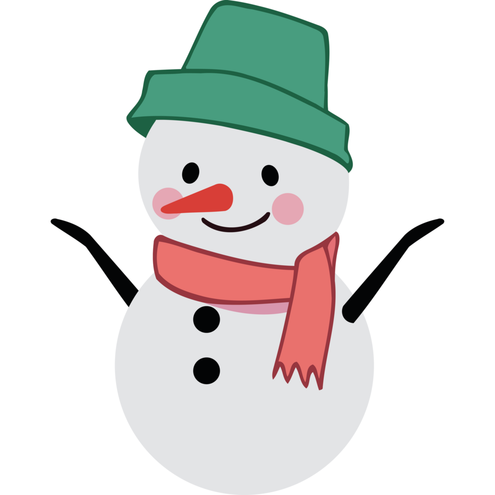 christmas snowman isolated png
