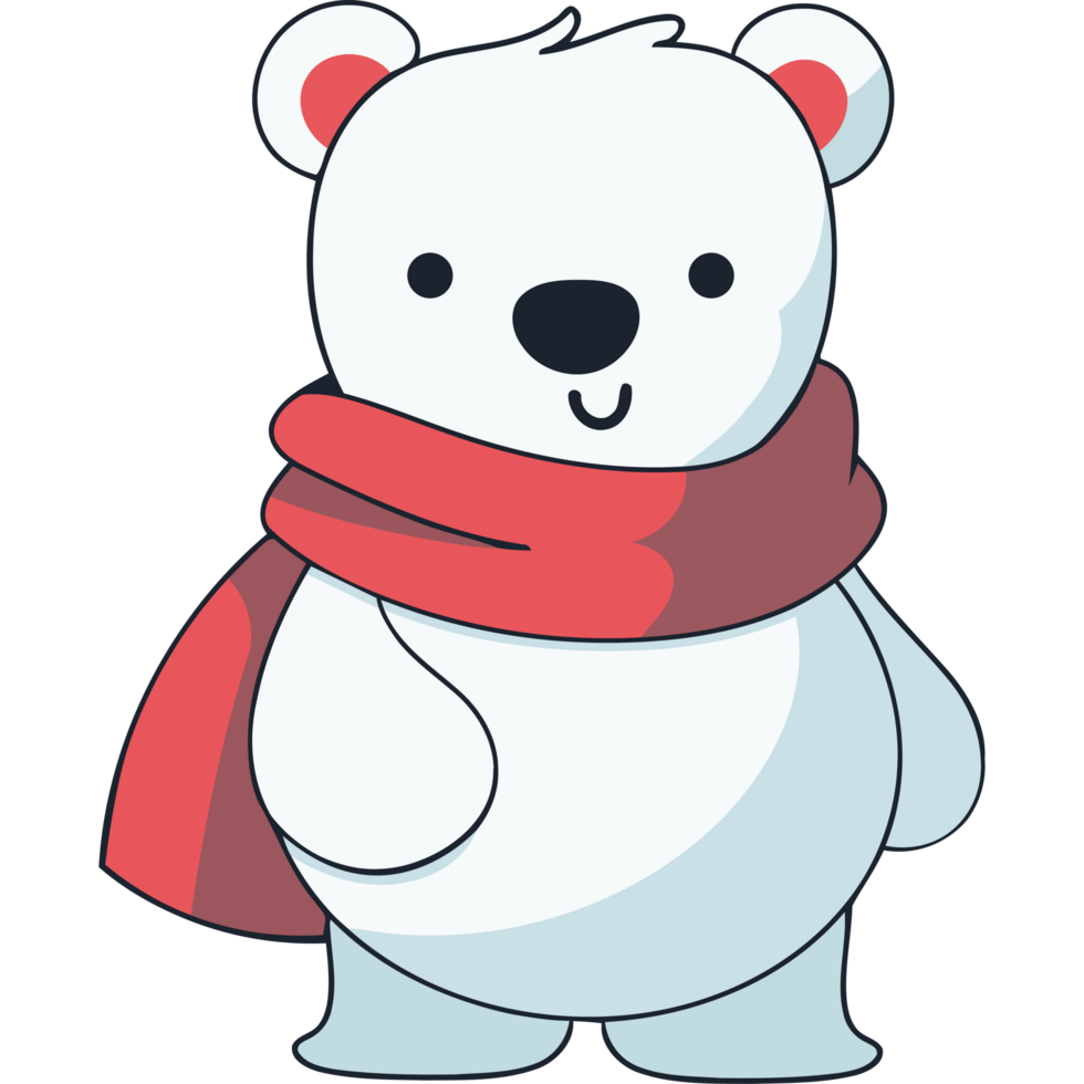 christmas bear illustration png