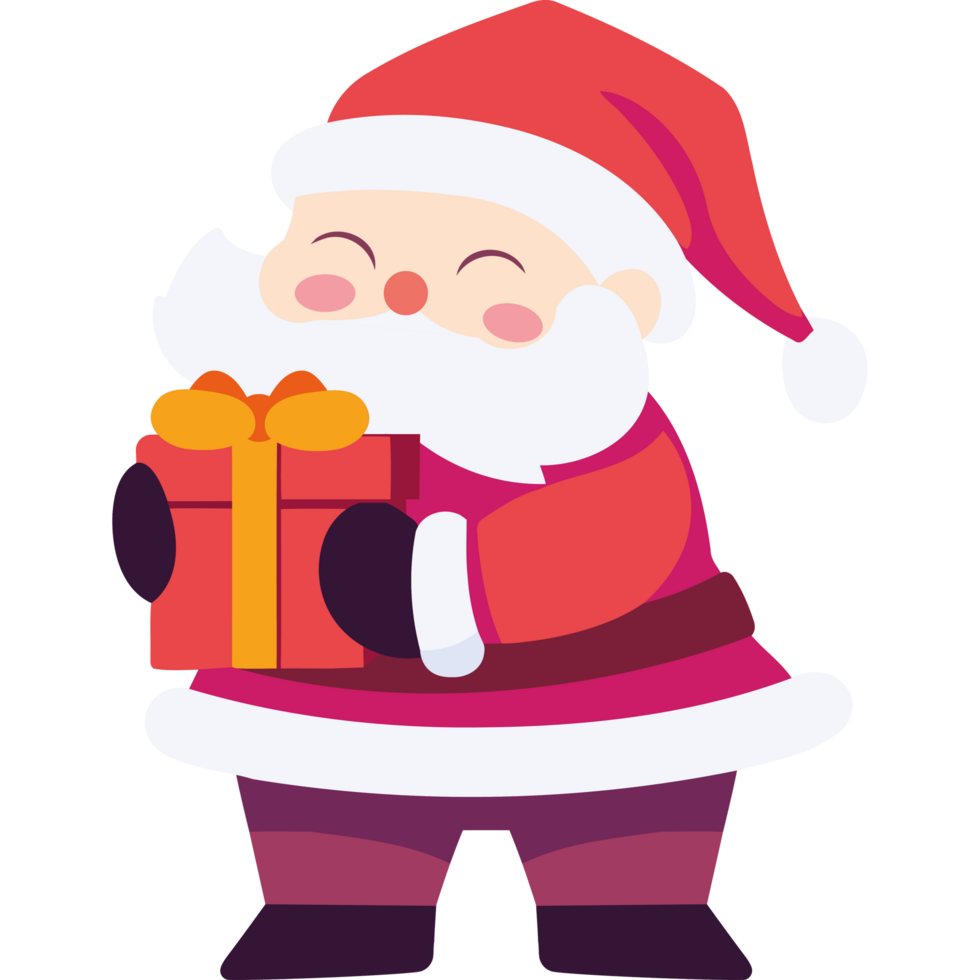 santa claus gift box png