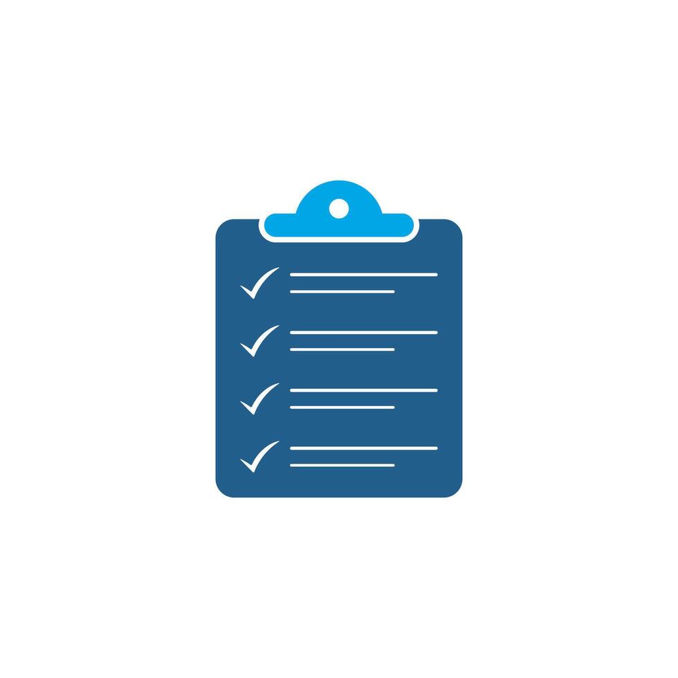 a report with ticks on it, icon vector