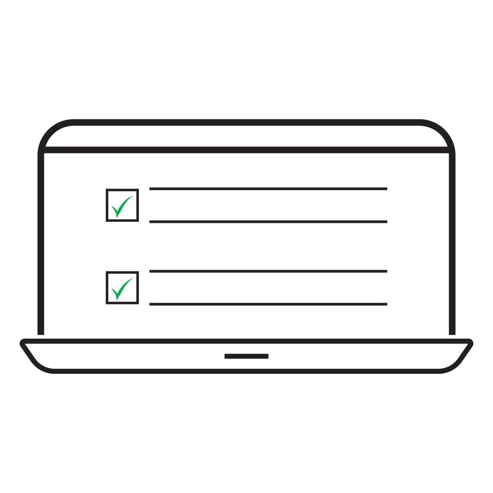 digital form in laptop, digital from icon vector
