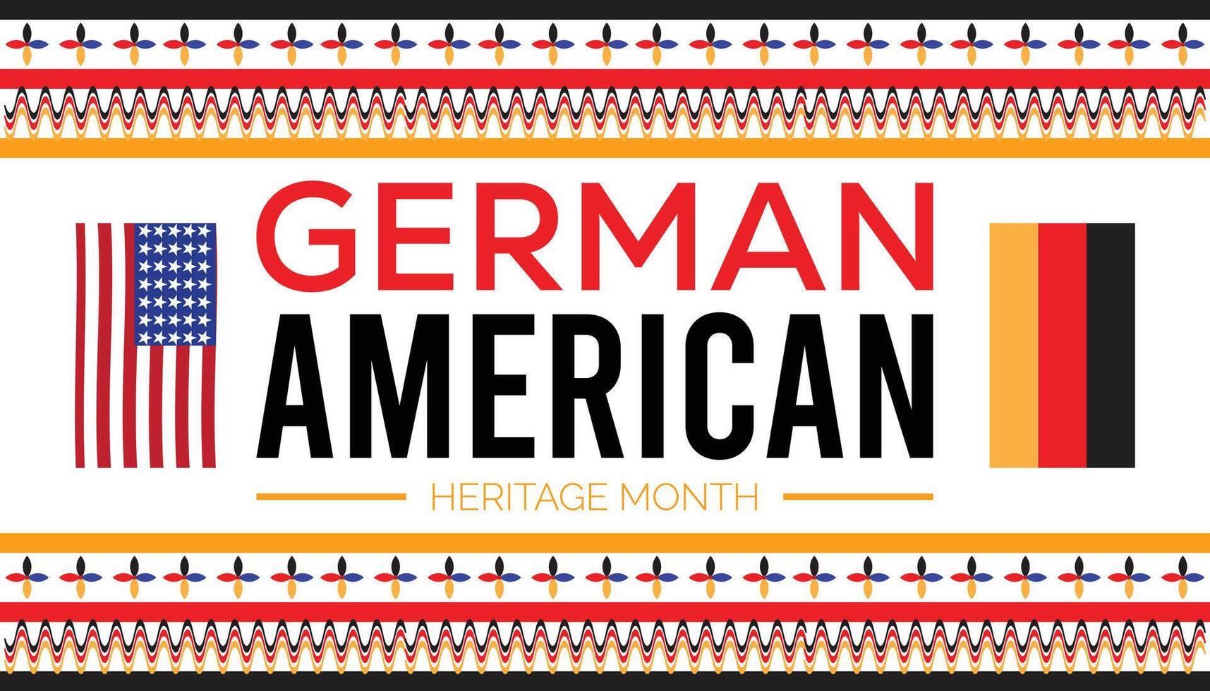 German-American Heritage Month is observed every year on October. Holiday concept background, placard, banner design template illustration background design. vector