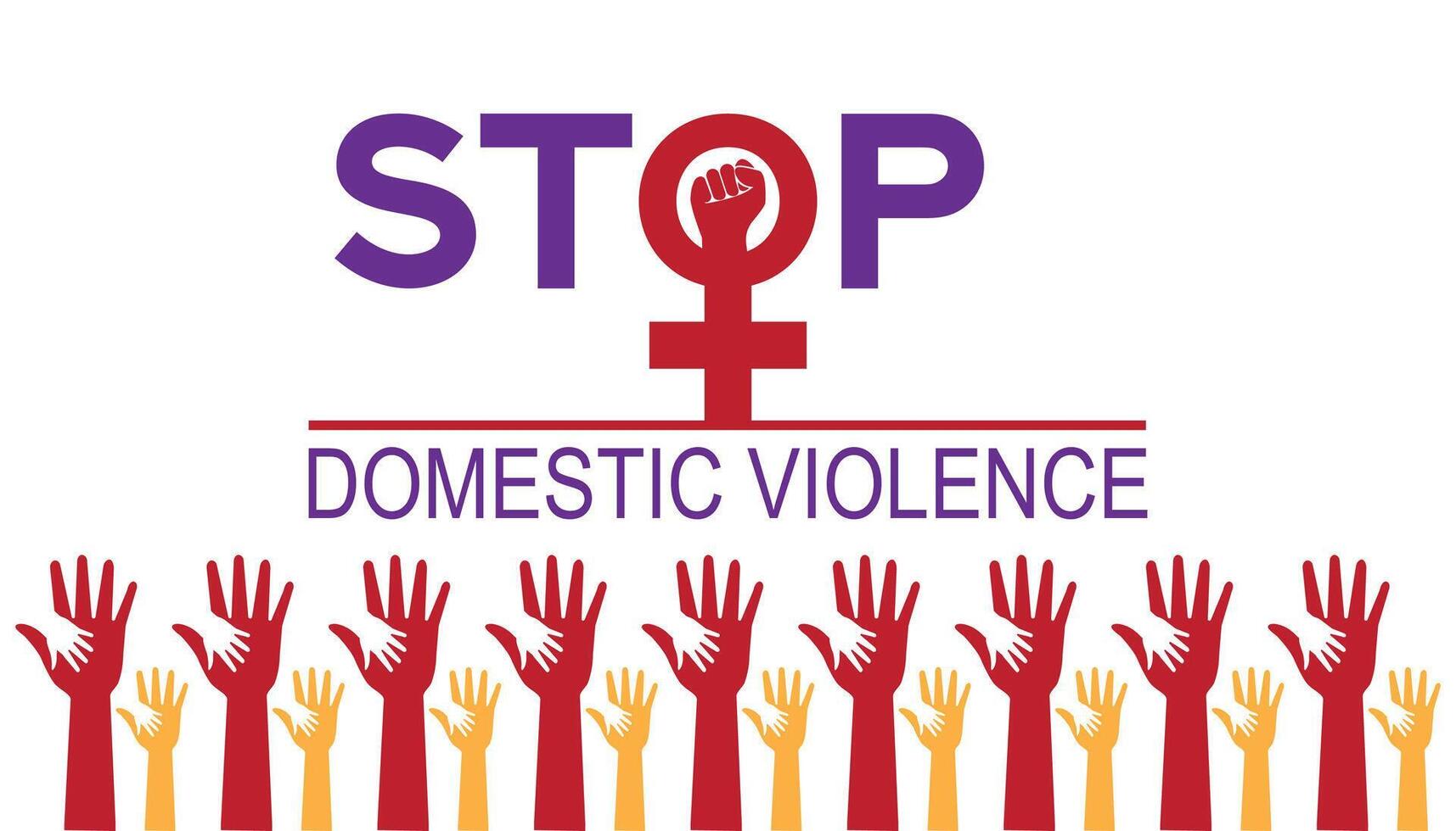 Domestic Violence Awareness Month is observed every year on October.Holiday concept background, placard, banner design template illustration background design. vector