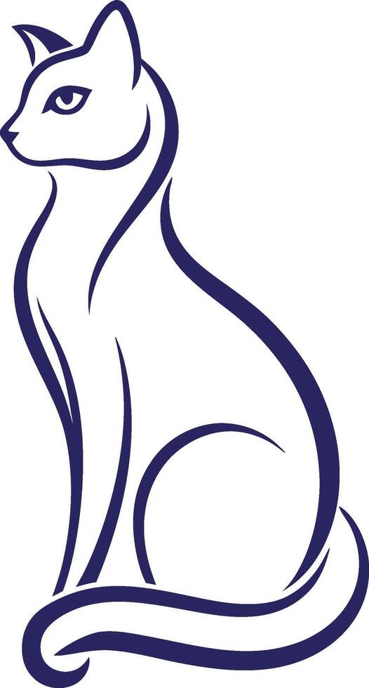 a cat is sitting on a white background vector