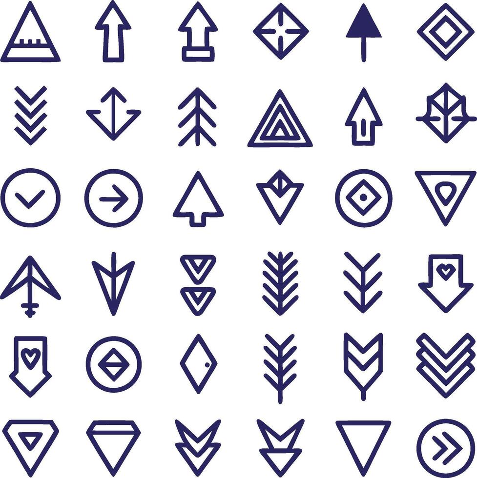 a set of arrows and arrows icons vector