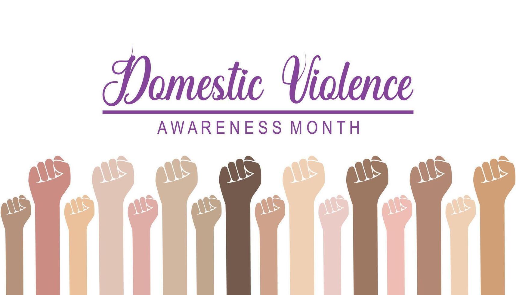 Domestic Violence Awareness Month is observed every year on October.Holiday concept background, placard, banner design template illustration background design. vector
