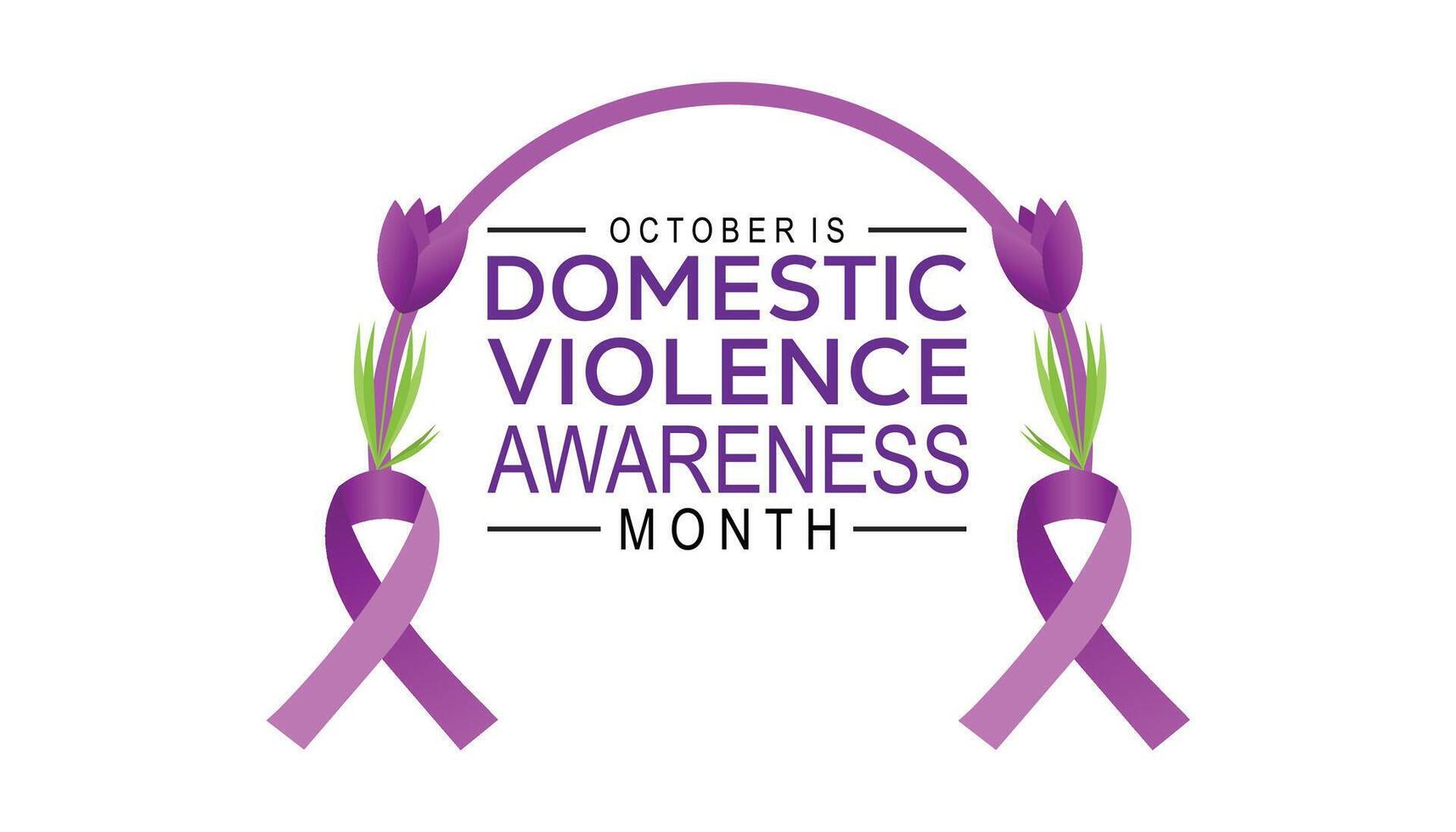 Domestic Violence Awareness Month is observed every year on October.Holiday concept background, placard, banner design template illustration background design. vector