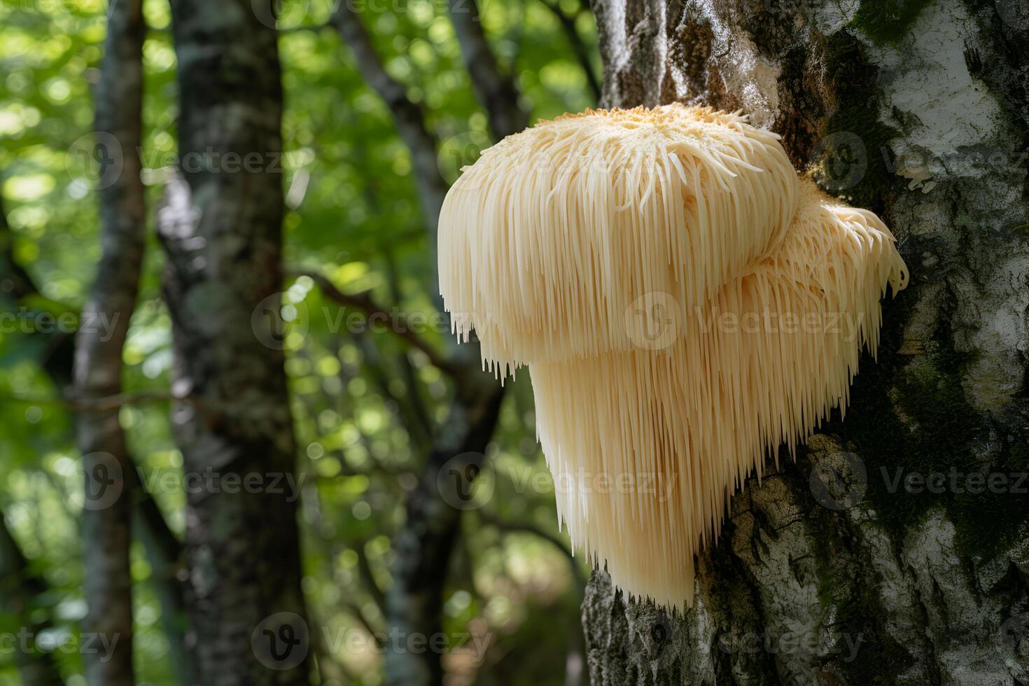 Lion's Mane mushroom specimen and extract bottle