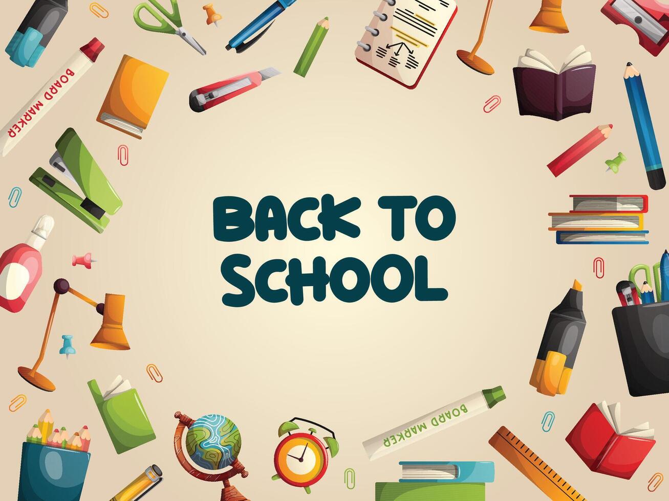 back to school banner illustration vector