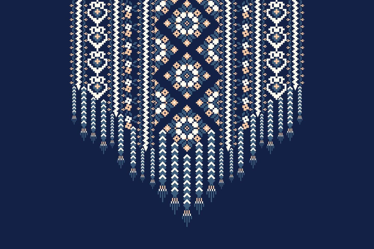 Neckline pattern background vector
