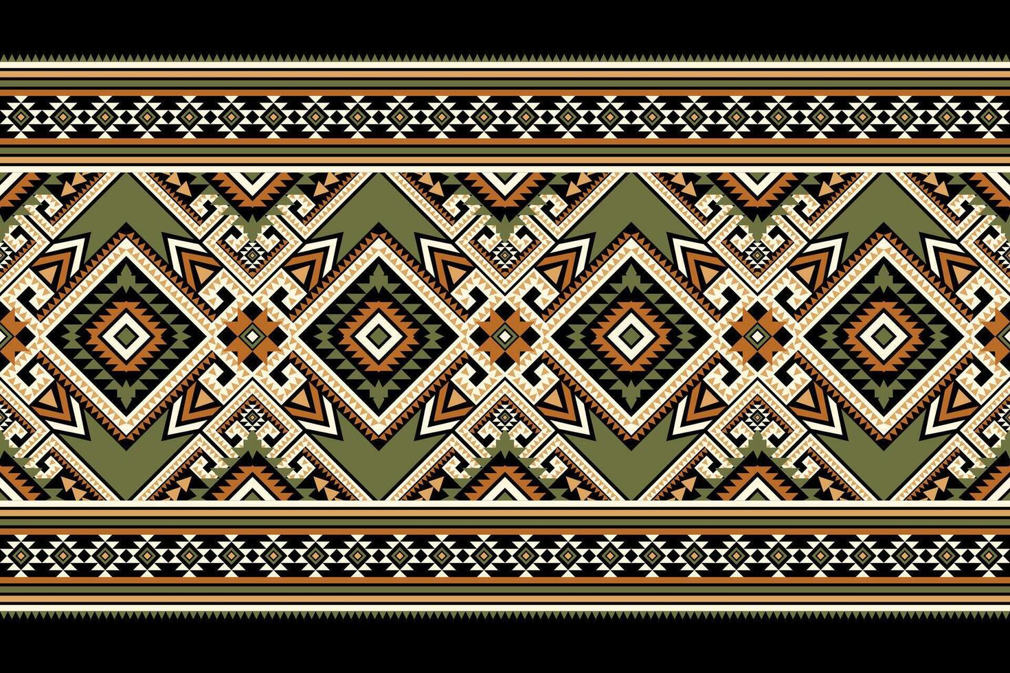 Navajo pattern on black background. vector
