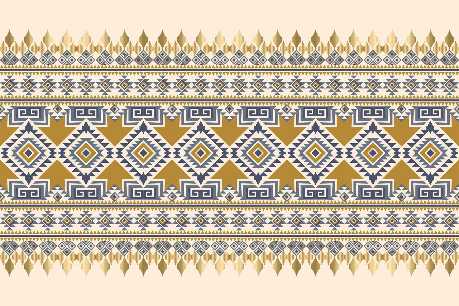 Navajo pattern on cream background vector