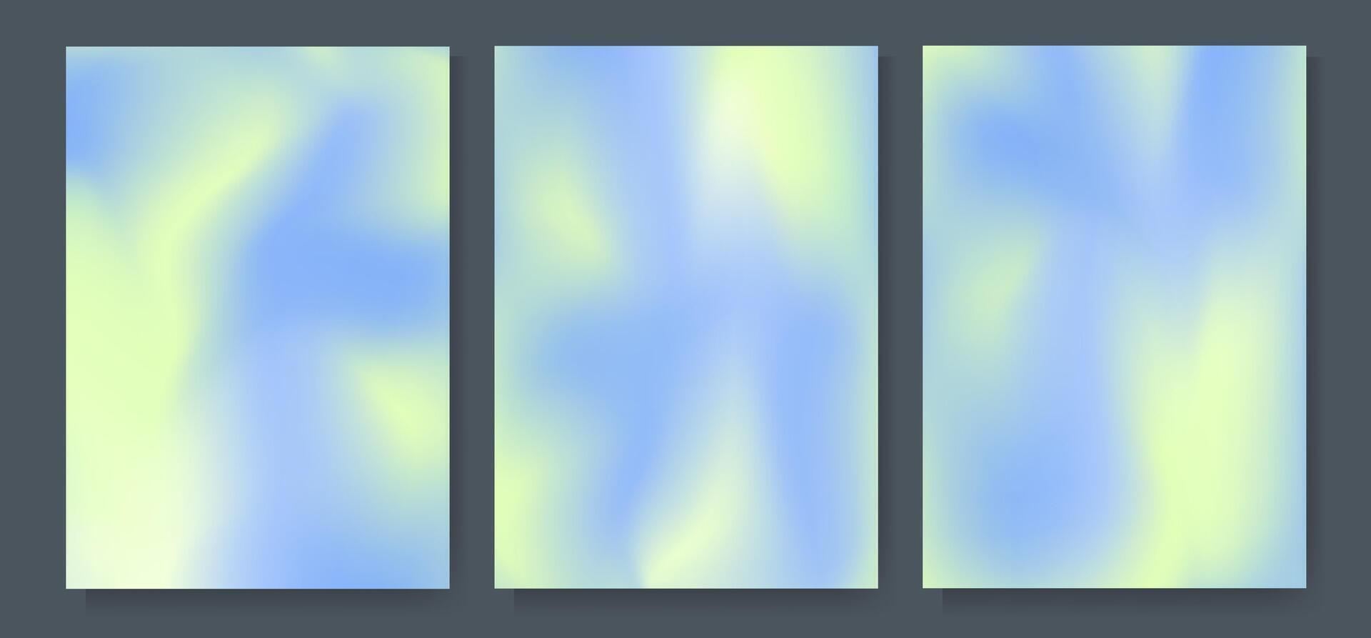 Blue yellow gradient background for cover, poster, wallpaper, web design. Modern minimal fluid gradient magazine cover background vector