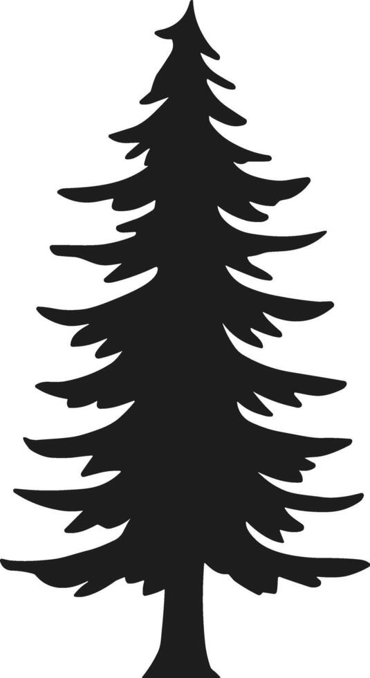 Nature-Inspired pine tree silhouette vector
