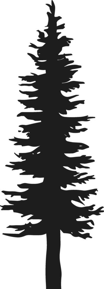 Simple pine tree silhouette vector