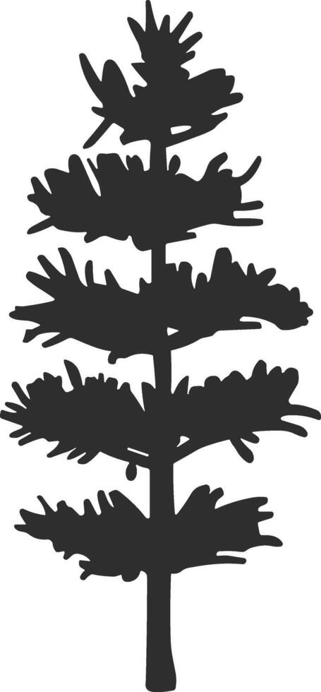 A pine tree silhouette art vector