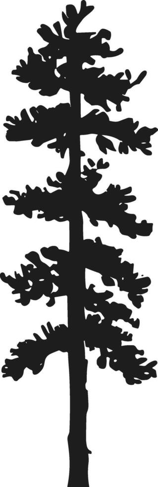Majestic Pine Tree Silhouette vector