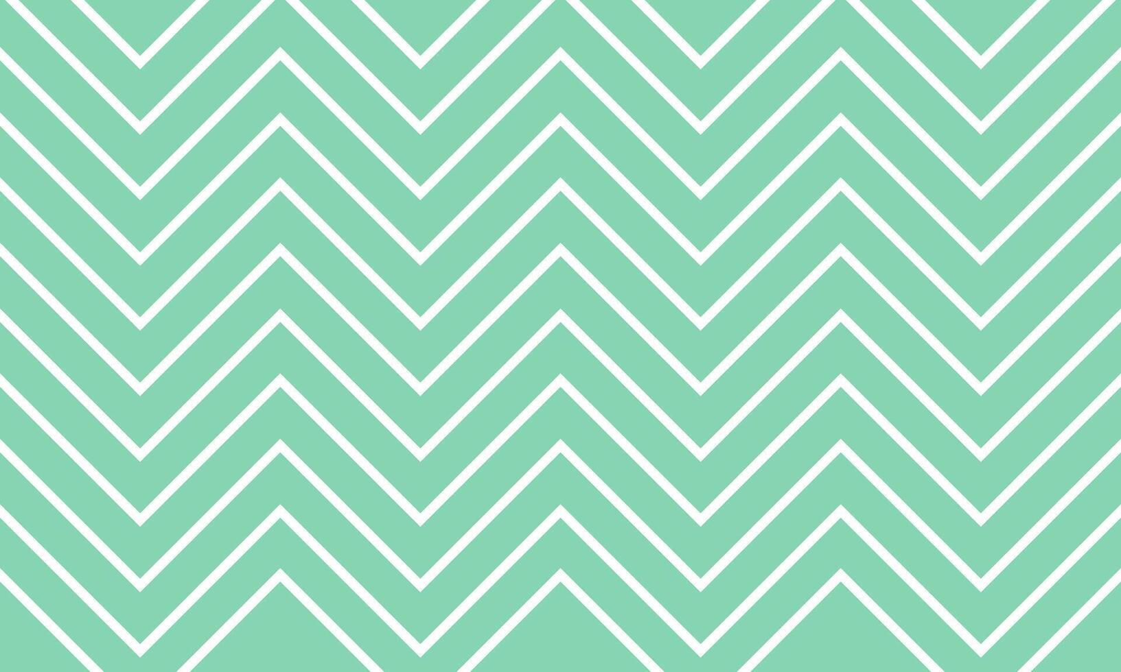 Triangular wave pattern green and white color , fabric , background vector