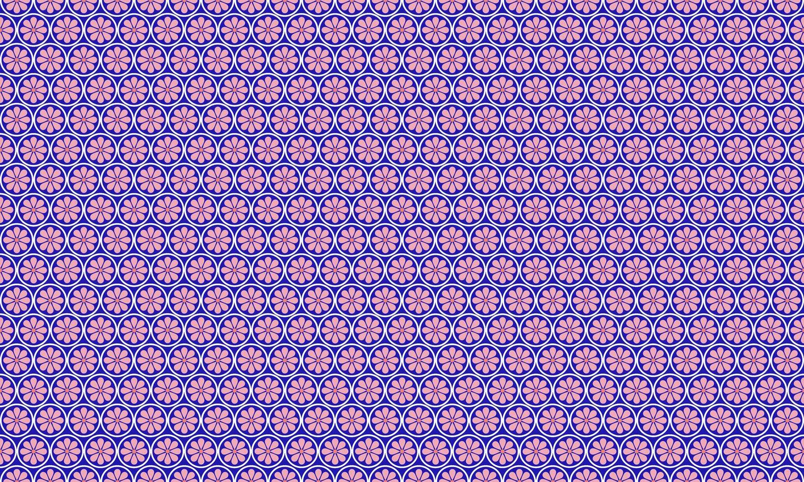 a detailed pattern composed of circle designs,flower pattern pink color. vector