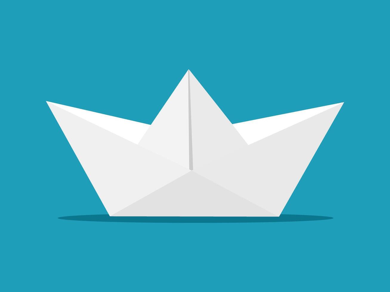 paper boat with a crown on top vector