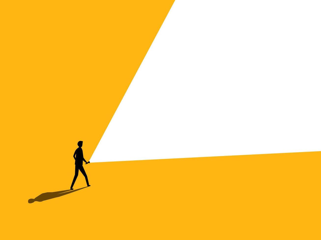Successful Business Leaders. Leaders and Businesses Have a Flashlight to Lead the Way vector