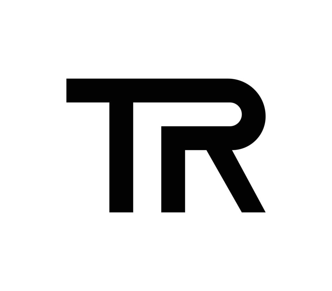 TR Monogram logo design vector