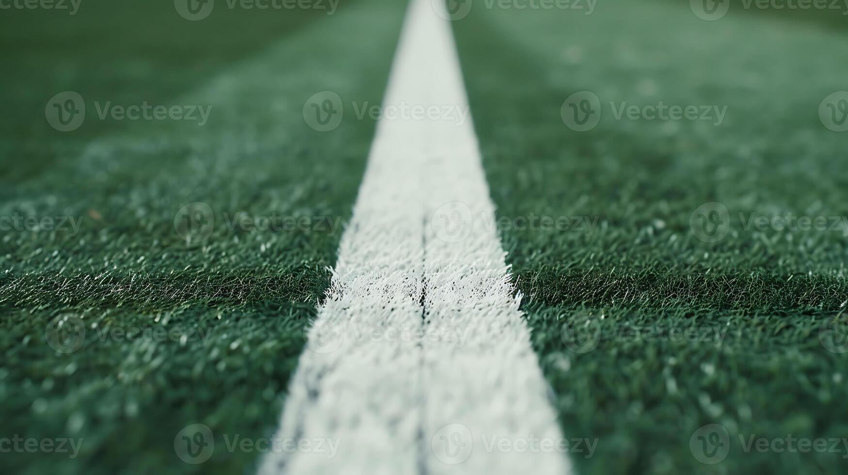 White Line on a Green Artificial Turf Field photo