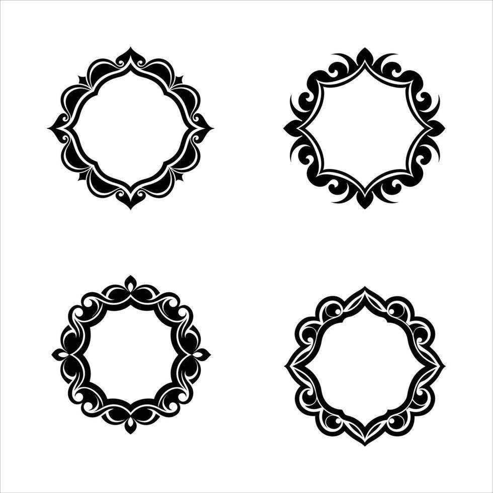 Stylish ornamental frame design vector