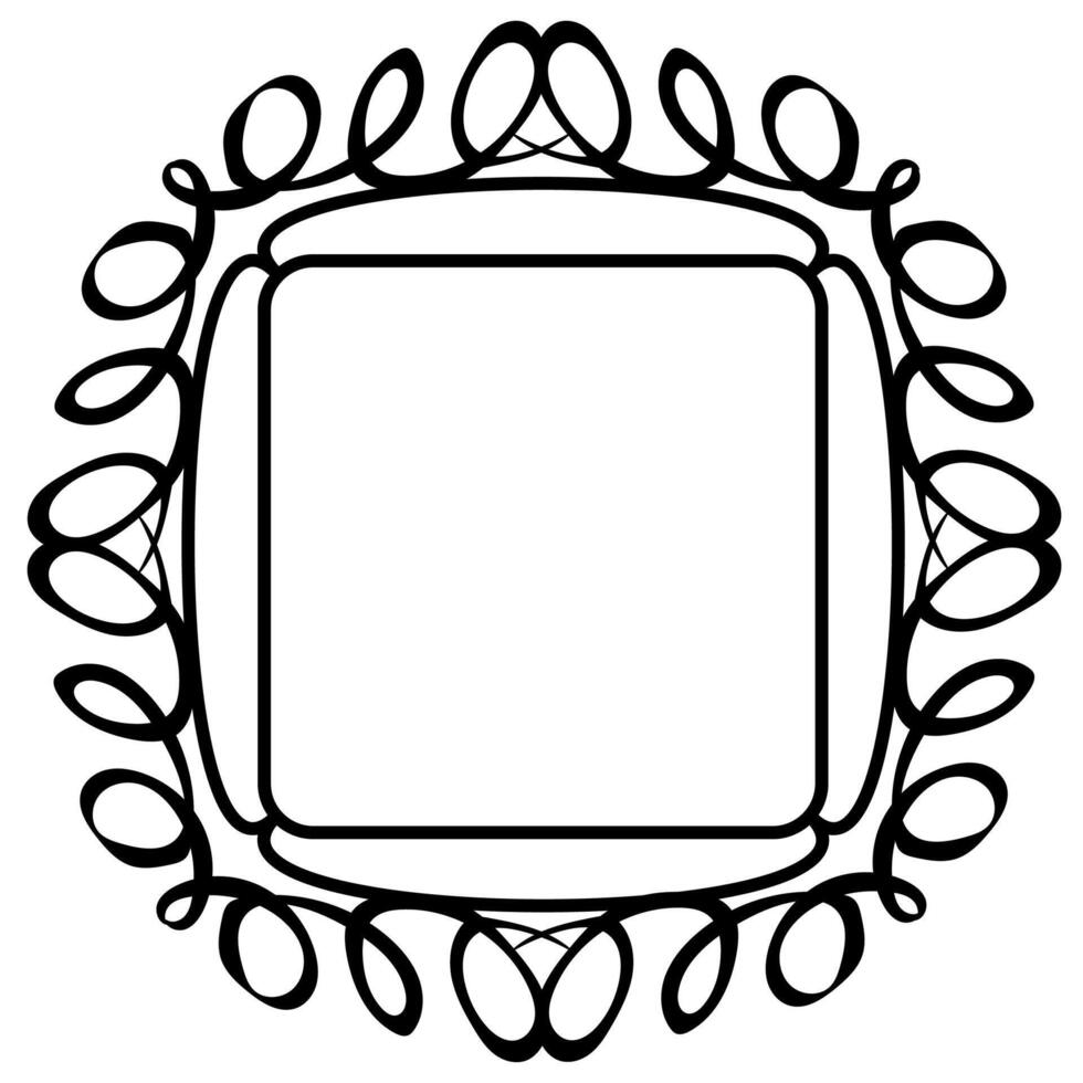 Original black frame on a white background vector