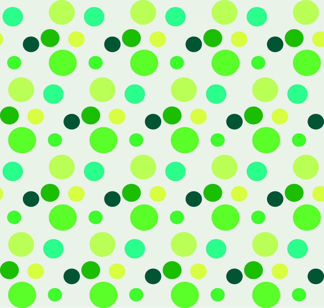 Seamless pattern in the form of polka dots on a green background vector