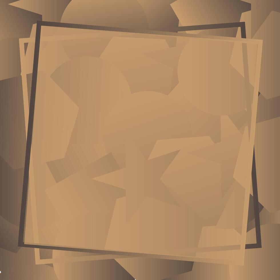 Original frame on a brown background decorated with a geometric pattern vector