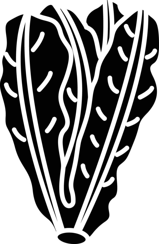 Lettuce solid glyph illustration vector
