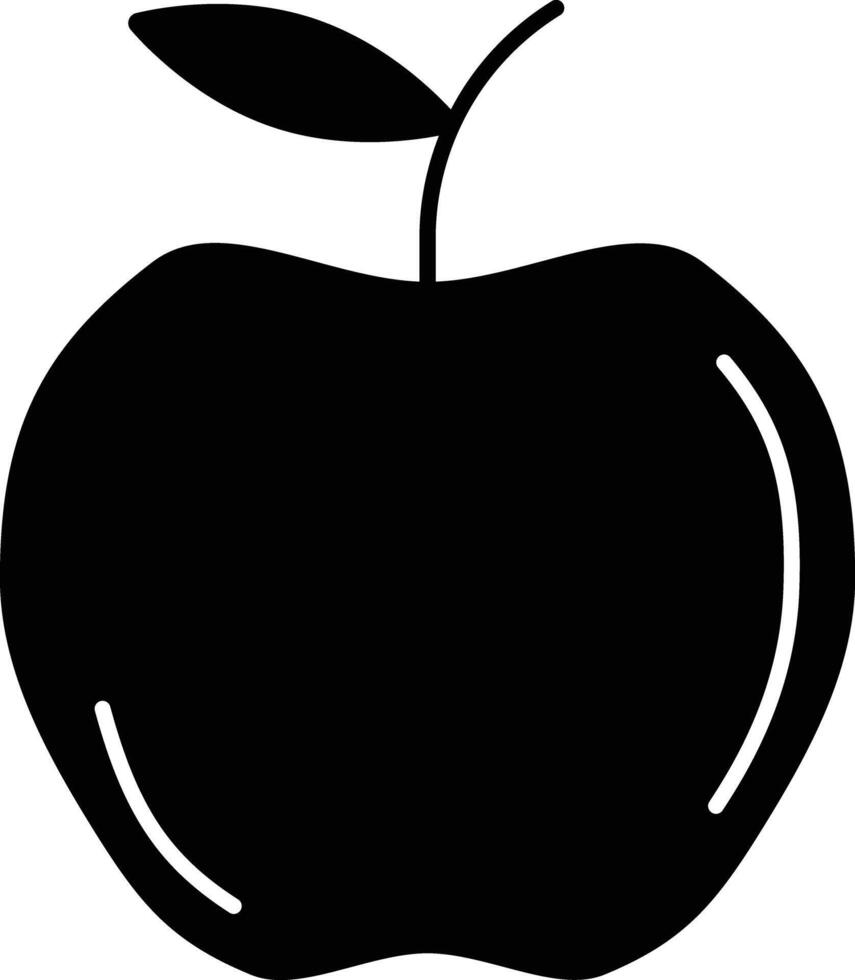Apple solid glyph illustration vector