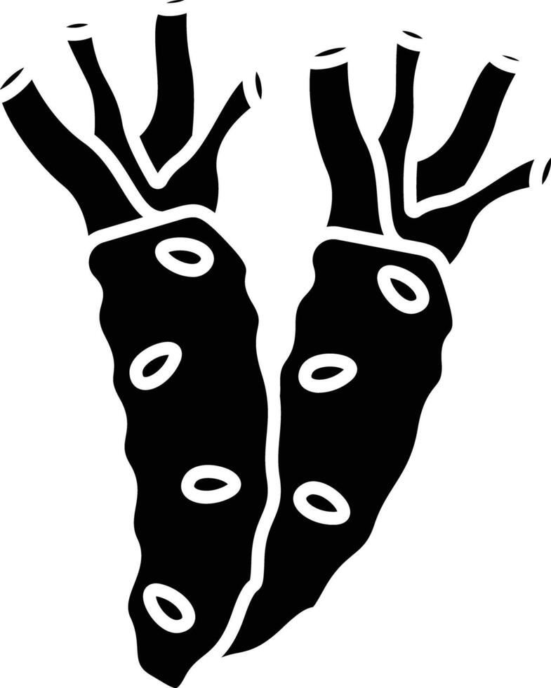 Wasabi solid glyph illustration vector