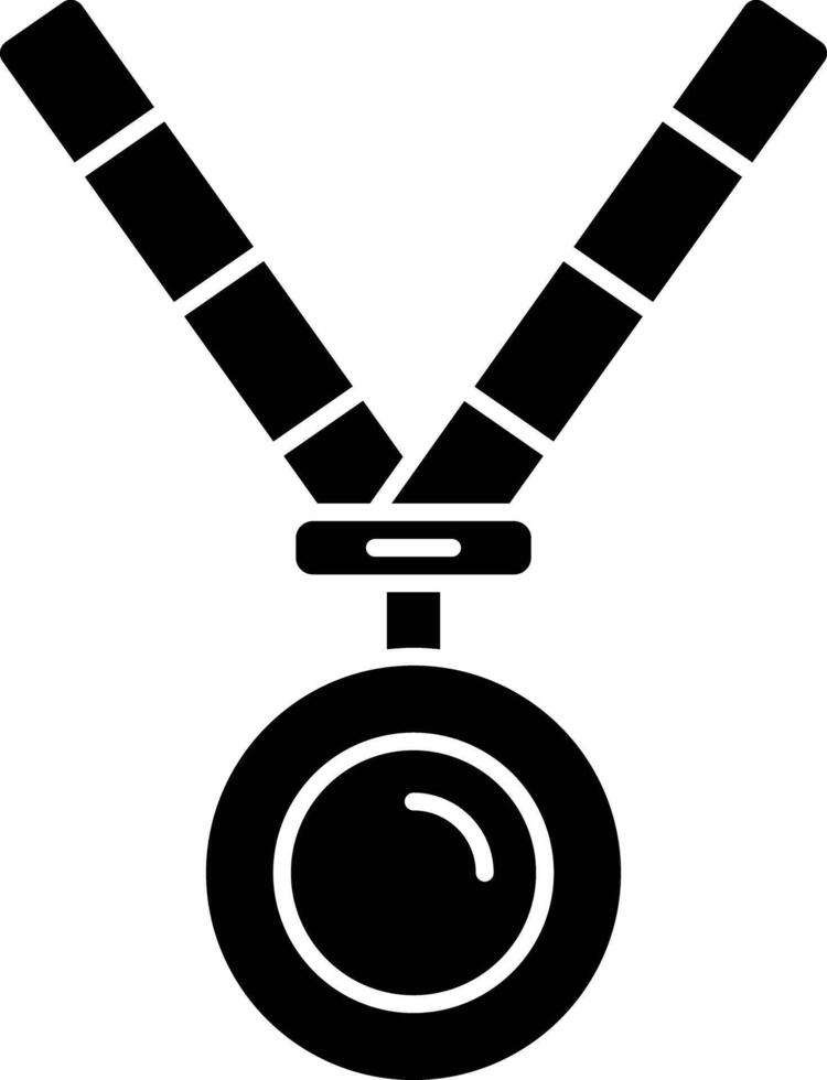 Medal solid glyph illustration vector