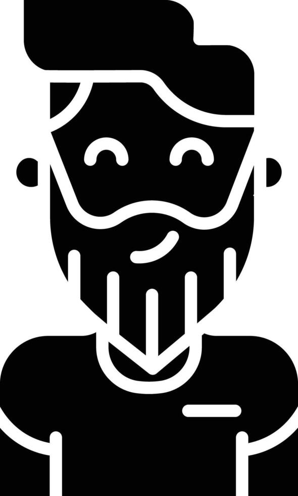 Man, male avatar solid glyph illustration vector