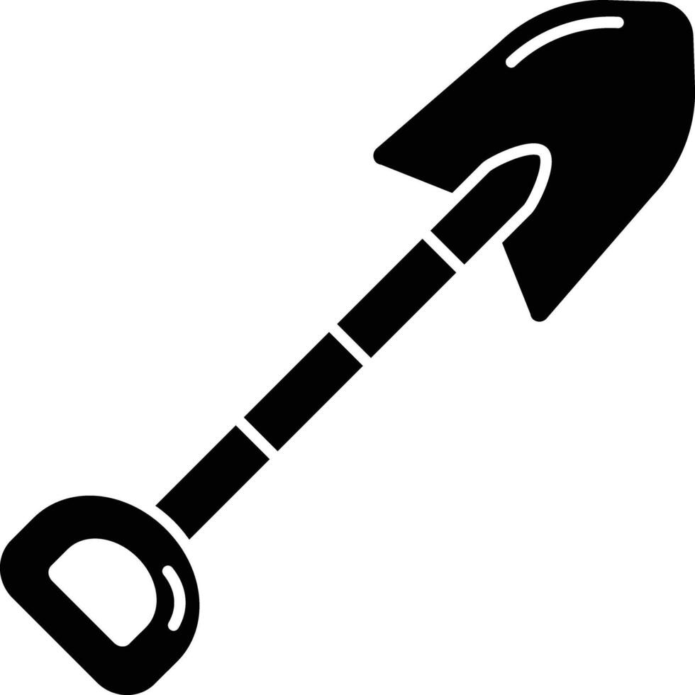 Spade solid glyph illustration vector