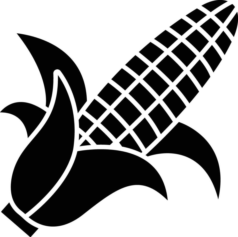 Corn solid glyph illustration vector