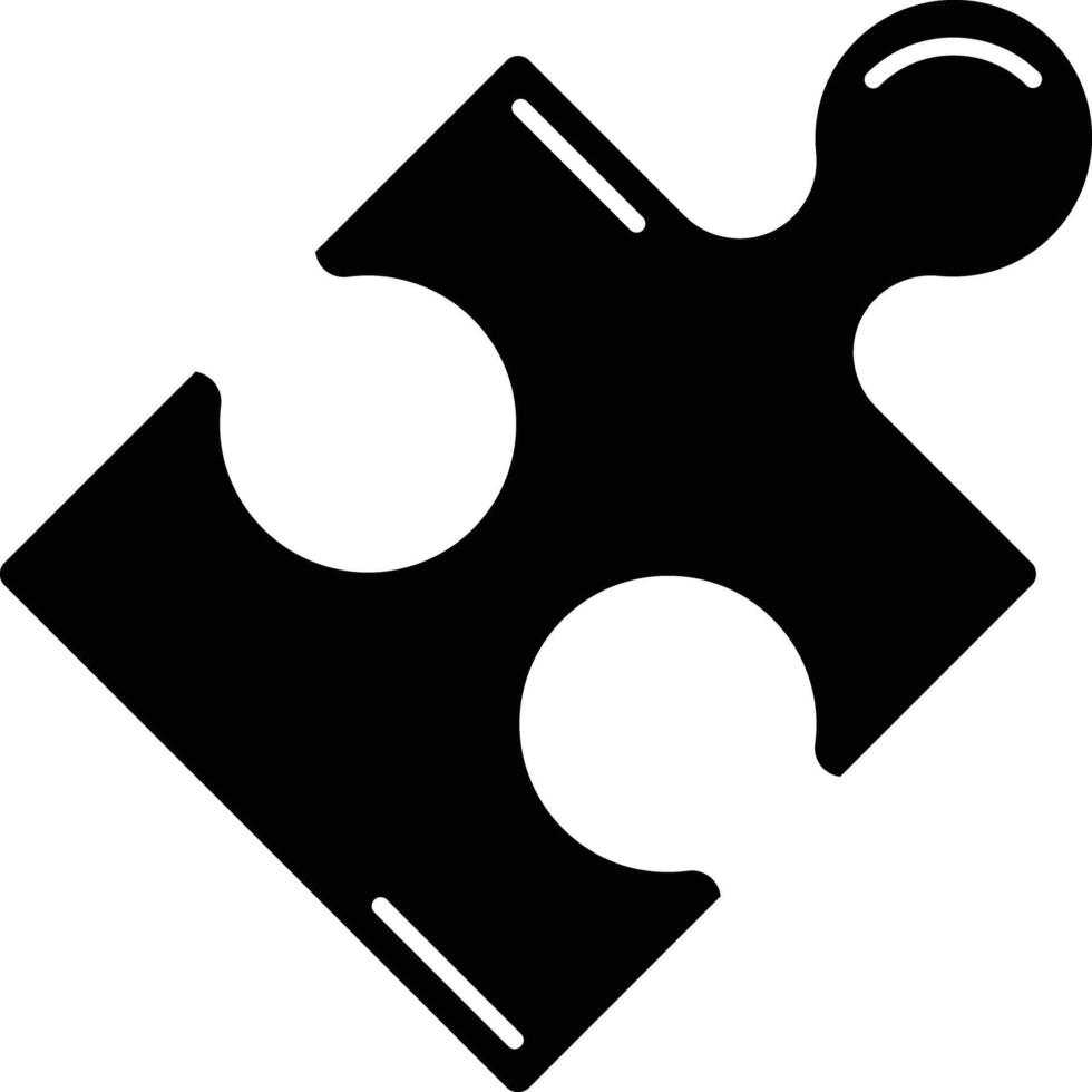 puzzle solid glyph illustration vector